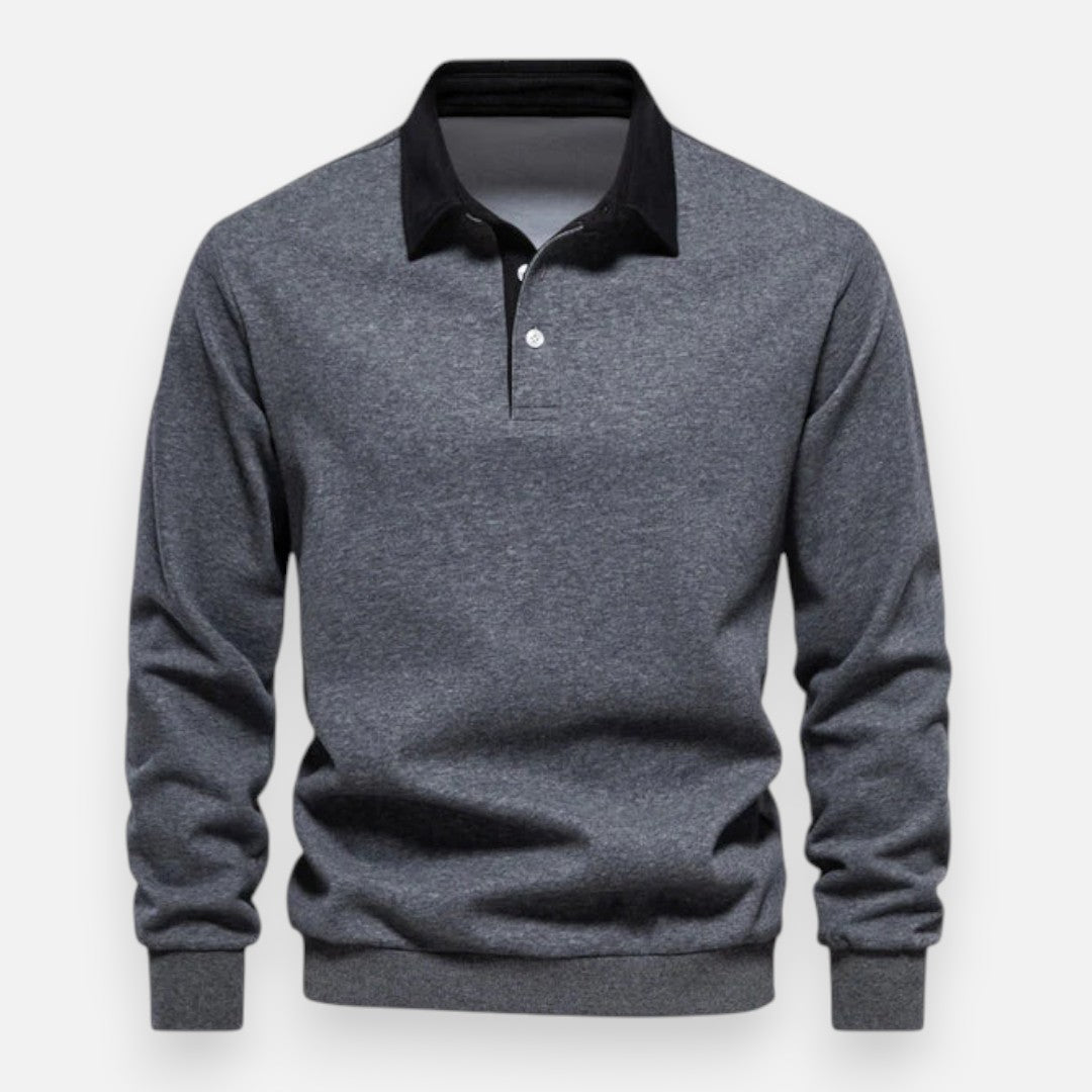 Mivora London | Men’s Silky-Soft Long-Sleeve Polo