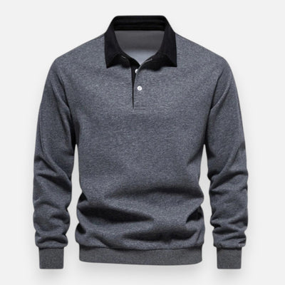 Mivora London | Men’s Silky-Soft Long-Sleeve Polo