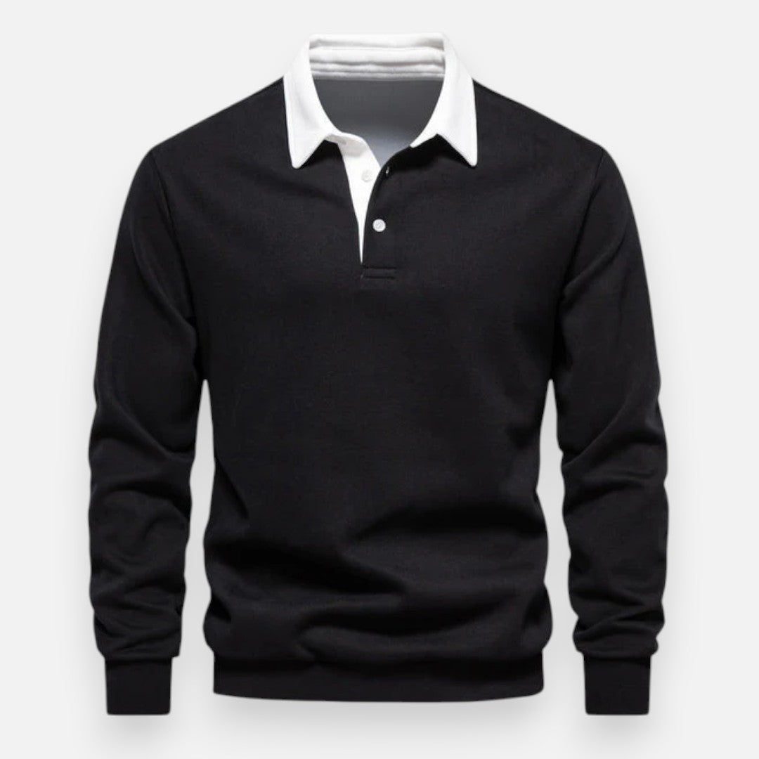 Mivora London | Men’s Silky-Soft Long-Sleeve Polo