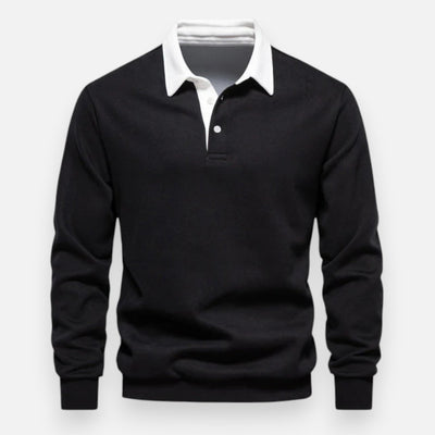 Mivora London | Men’s Silky-Soft Long-Sleeve Polo
