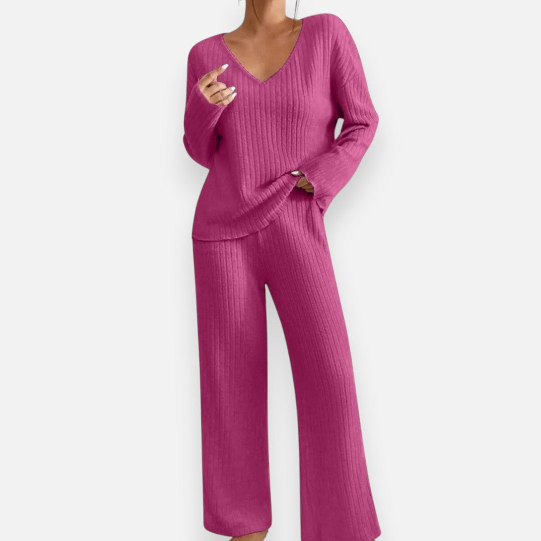 Mivora London | Women’s 2-Piece Lounge Set – Soft Top & Trousers for Cozy Style