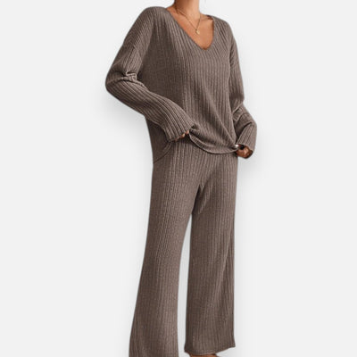 Mivora London | Women’s 2-Piece Lounge Set – Soft Top & Trousers for Cozy Style