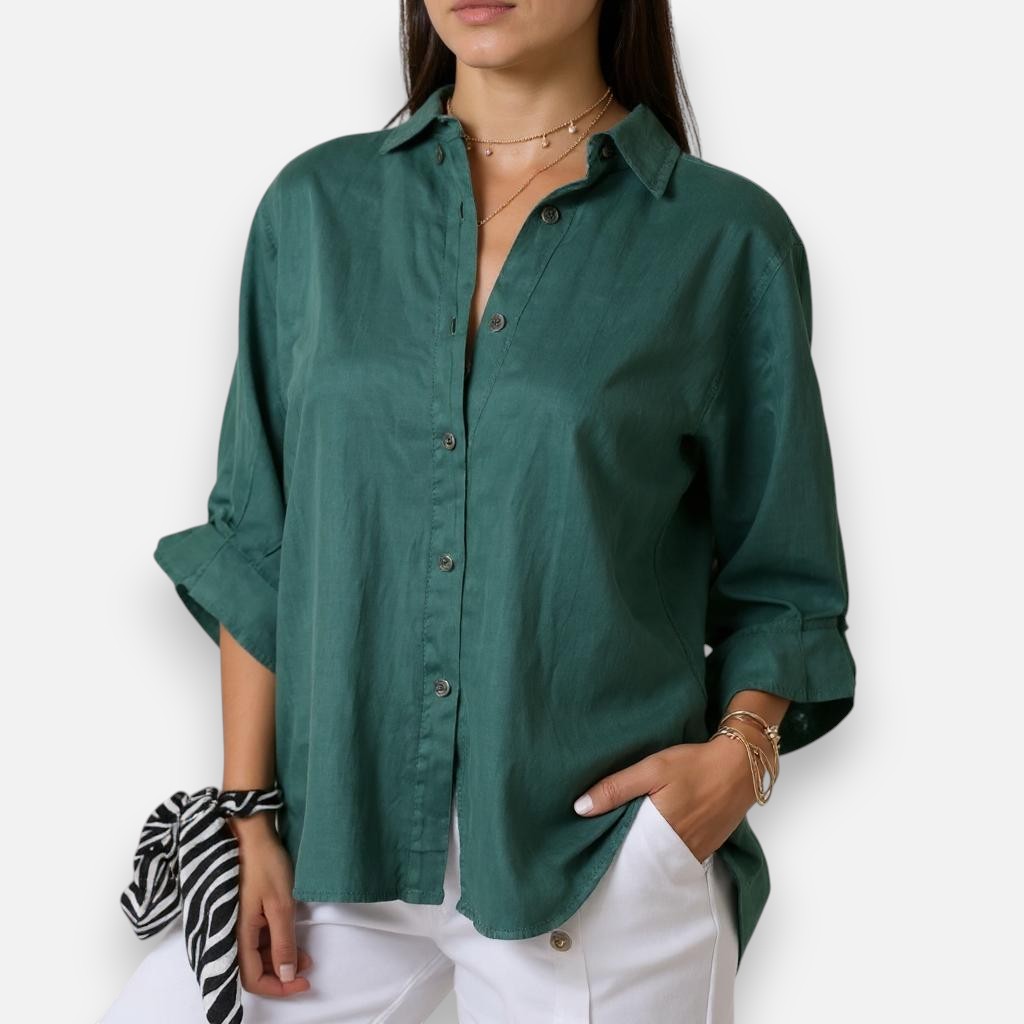 Mivora London | Women’s Casual Button-Up Shirt With Breathable Lightweight Fabric