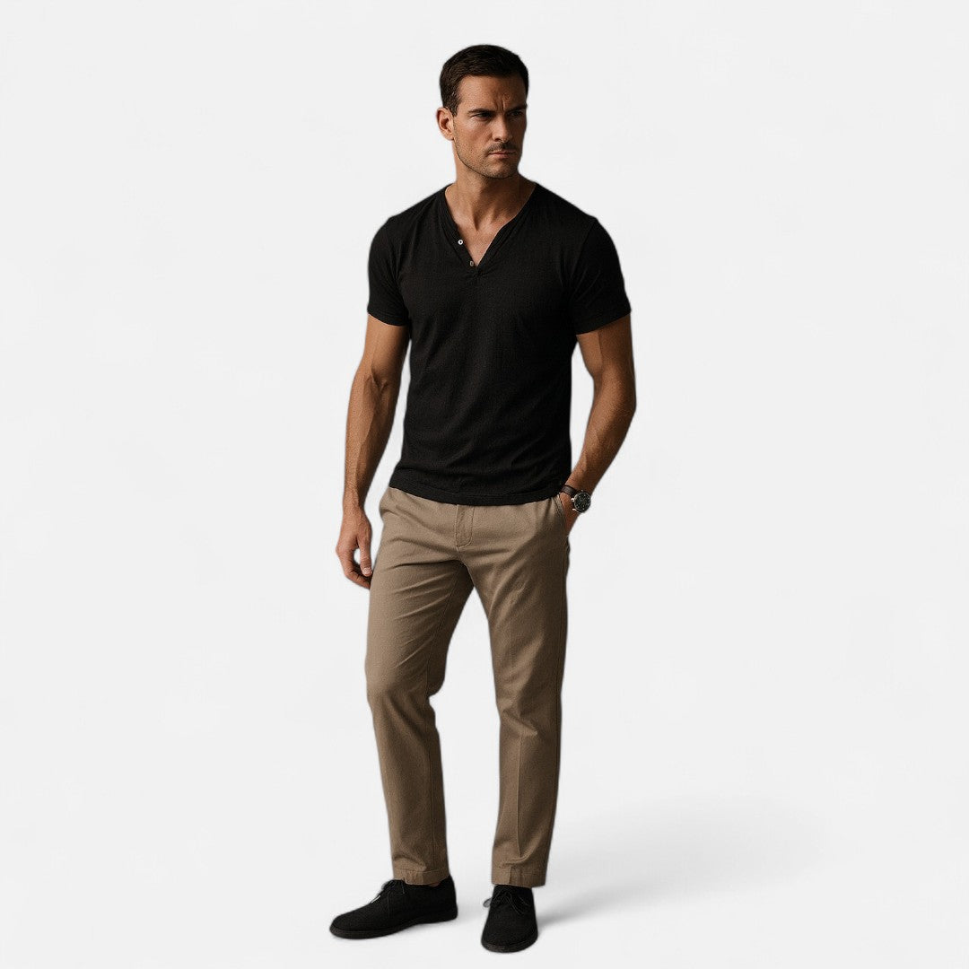 Mivora London | Men's Classic V-Neck Regular Fit Shirt