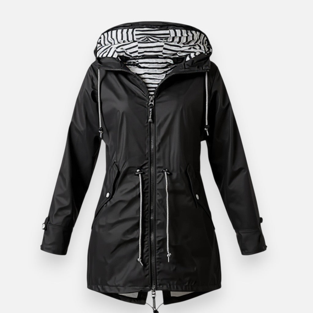 Mivora London | Women’s Hooded Jacket – Refined Protection & All-Weather Ease