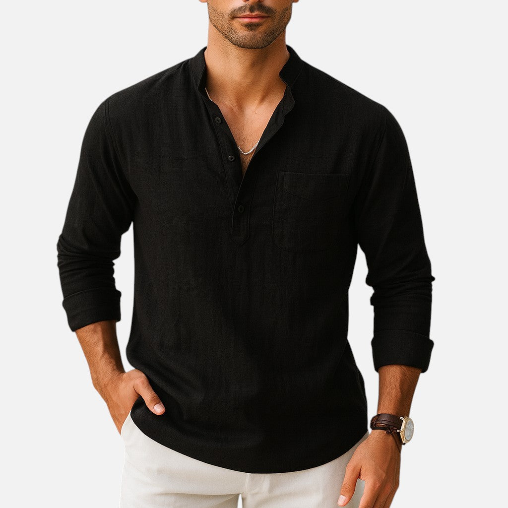 Mivora London | Men’s Lightweight Long Sleeve Shirt With Relaxed Fit