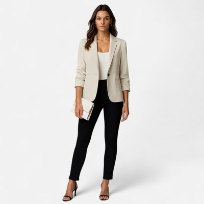 Mivora London | Women’s Pointelle Blazer – Elegant Comfort for Work and Beyond