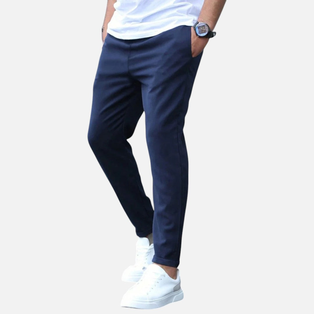Mivora London | Men’s Straight‑Leg Regular Fit Trousers