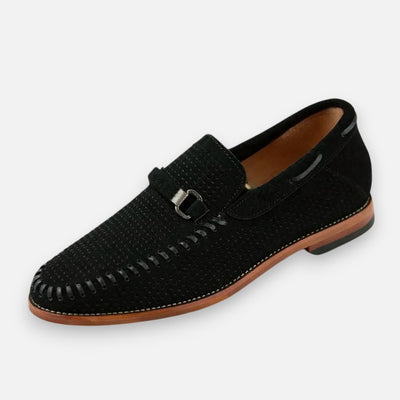 Mivora London | Men’s Suede Slip-On Shoes with Cushioned Insole & Metal Clasp