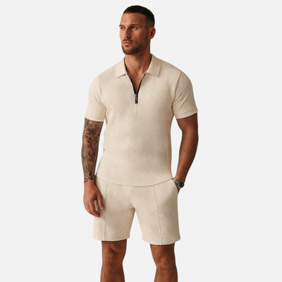 Mivora London | Men’s Casual Polo Shirt & Shorts 2-Piece Summer Set