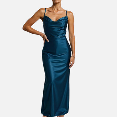 Mivora London | Women's Elegant Long Dress With Flattering Silhouette