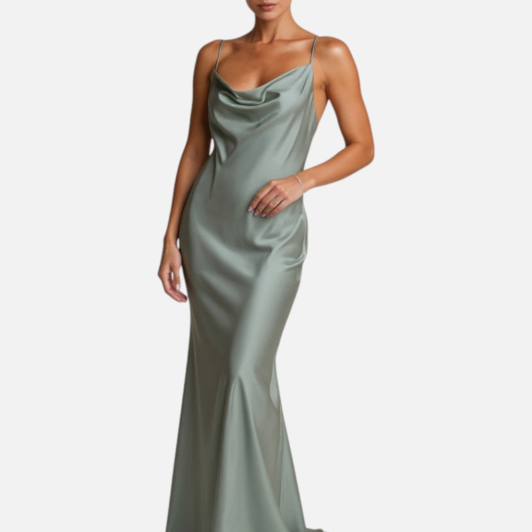 Mivora London | Women's Elegant Long Dress With Flattering Silhouette