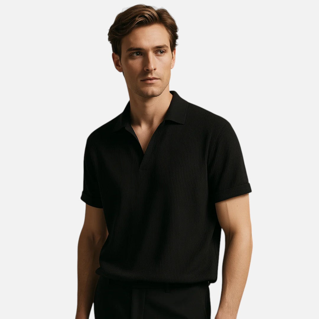 Mivora London | Men’s Ribbed Polo Shirt