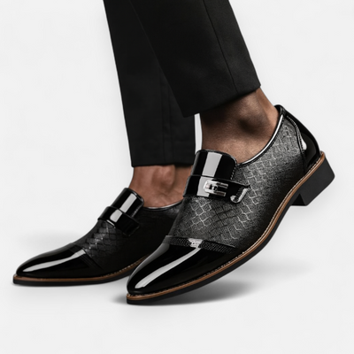 Mivora London | Men’s Elegant Black Oxford-Style Dress Shoes