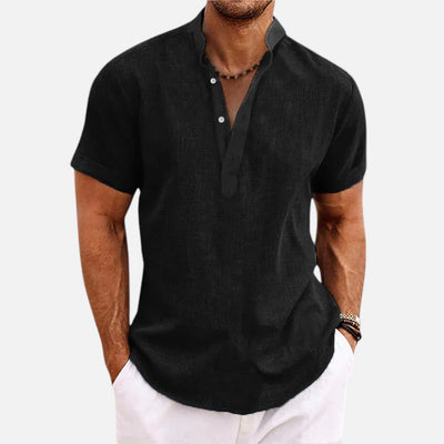 Mivora London | Men's Comfortable V-Neck Short Sleeve Polo Shirt