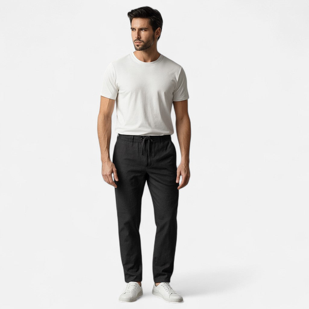 Mivora London | Men's Lightweight Casual Trousers With Relaxed Fit And Breathable Fabric