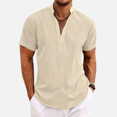 Mivora London | Men's Comfortable V-Neck Short Sleeve Polo Shirt