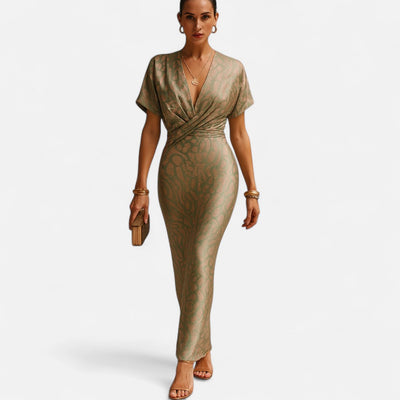 Mivora London | Women’s Elegant Floral Midi Dress – Classic Grace