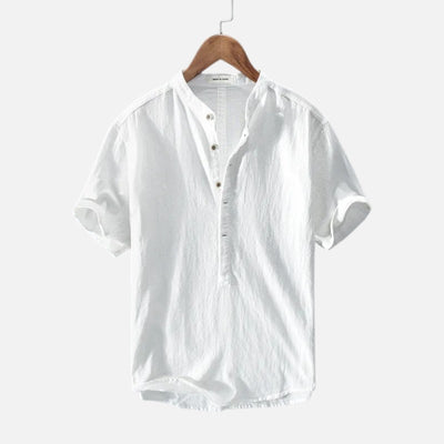 Mivora London | Men’s Slim Fit Short-Sleeve Shirt With Button Closure