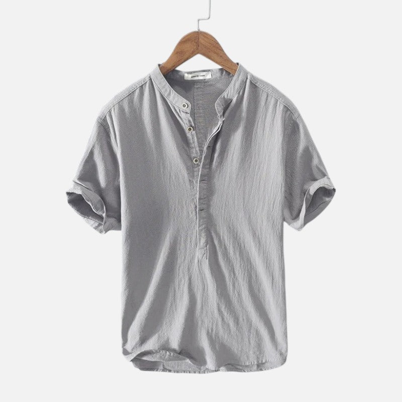 Mivora London | Men’s Slim Fit Short-Sleeve Shirt With Button Closure