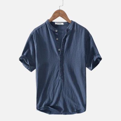 Mivora London | Men’s Slim Fit Short-Sleeve Shirt With Button Closure