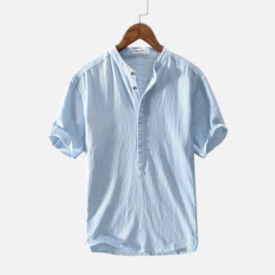 Mivora London | Men’s Slim Fit Short-Sleeve Shirt With Button Closure