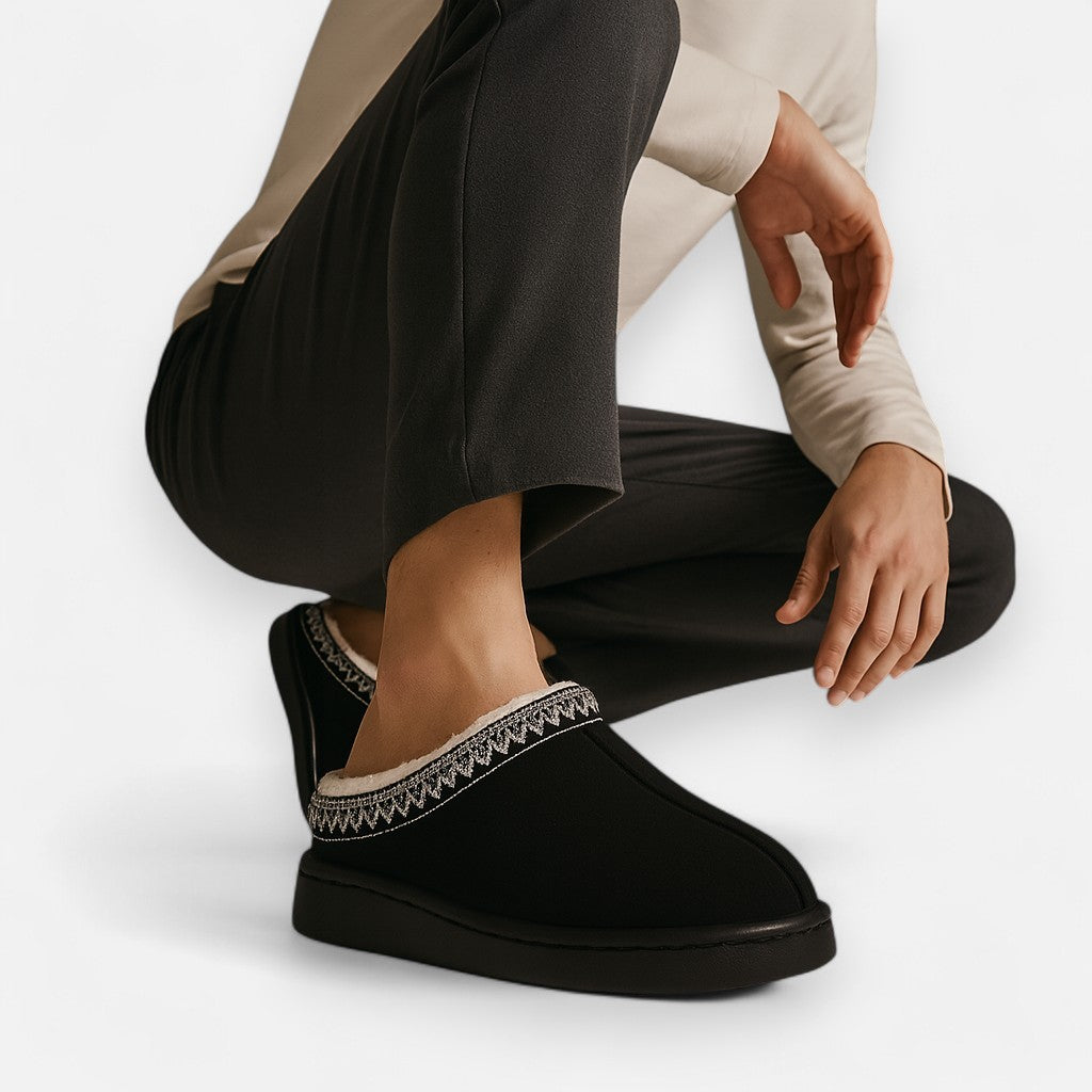 Mivora London | Women’s Slip-On Slippers – Fleece-Lined Comfort