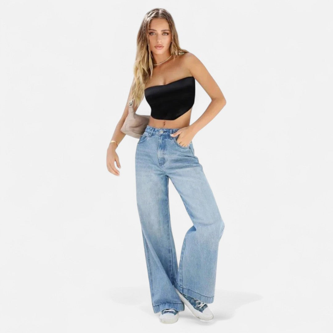 Mivora London | Women’s High-Waist Wide-Leg Trouser with Effortless Flow