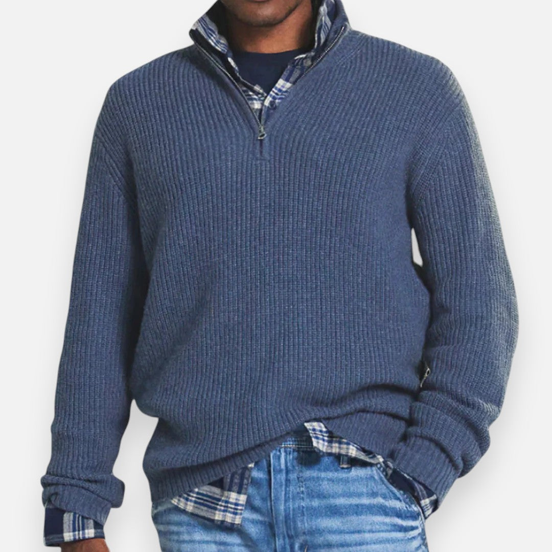 Mivora London | Men’s Business-Casual Zip Sweater